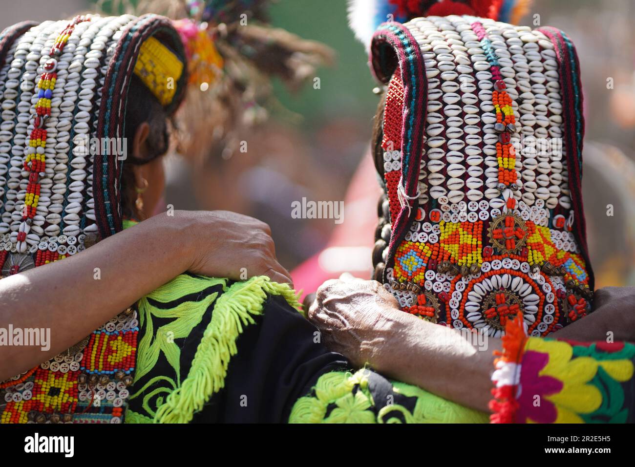 Das Chilam Joshi Festival wird von den Einwohnern Kalaschs in Bamburet, Chitral, Pakistan gefeiert Stockfoto