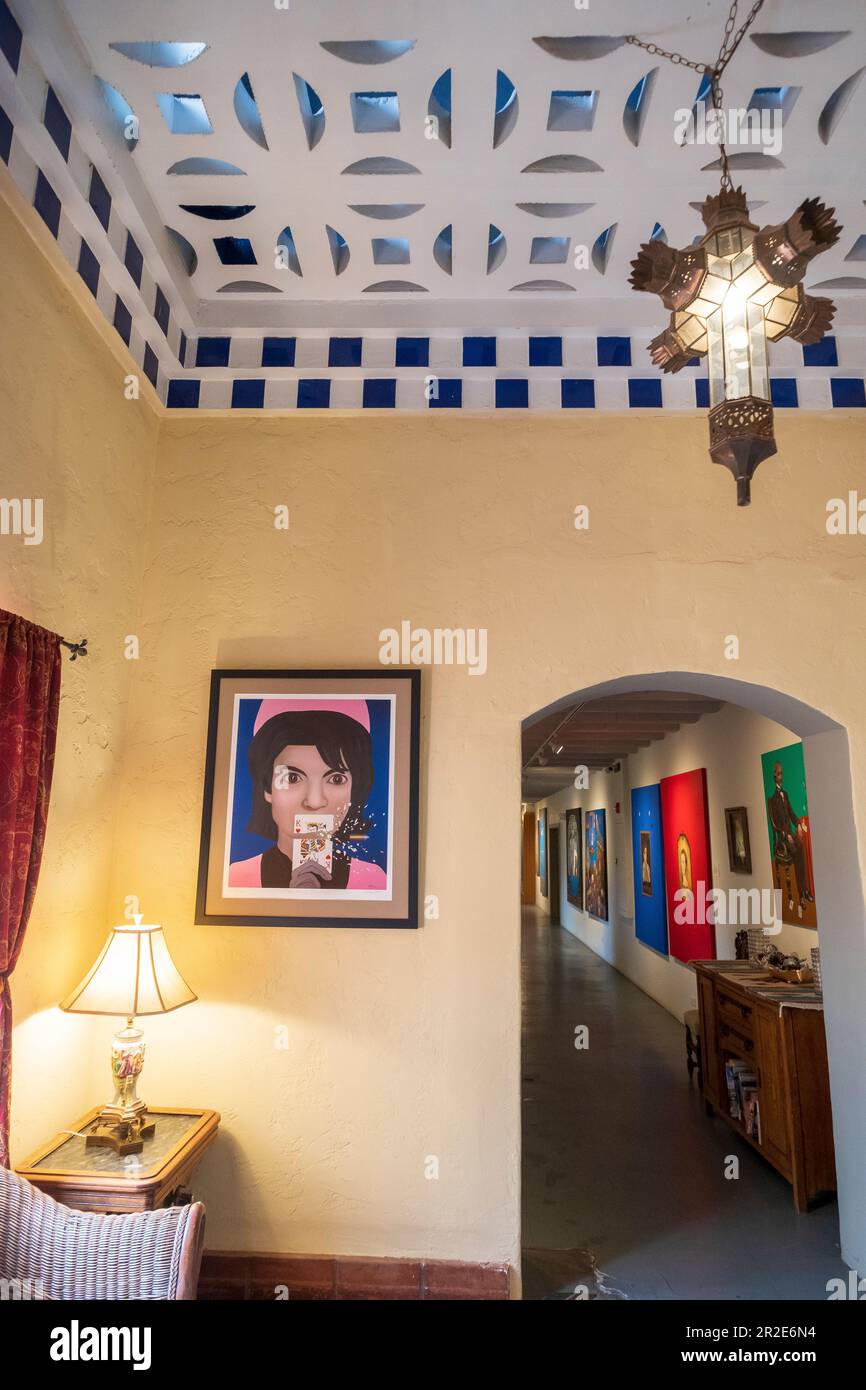 Winslow, Arizona, USA – Gemälde von Jacqueline Kennedy im La Posada Hotel Stockfoto