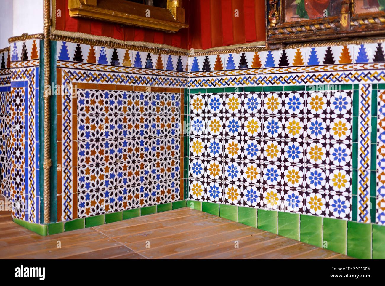 Spanien, Andalusien, Segovia, Alcazar von Segovia, Zellij-Fliesen Stockfoto