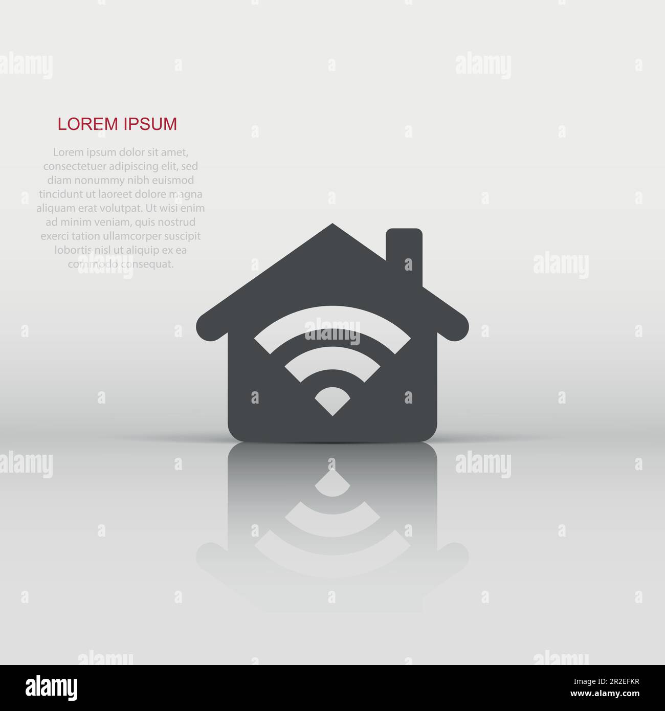 "Smart Home"-Symbol im flachen Stil. Haus Steuerung Vector Illustration auf weißem Hintergrund isoliert. Smart Home Business Konzept. Stock Vektor