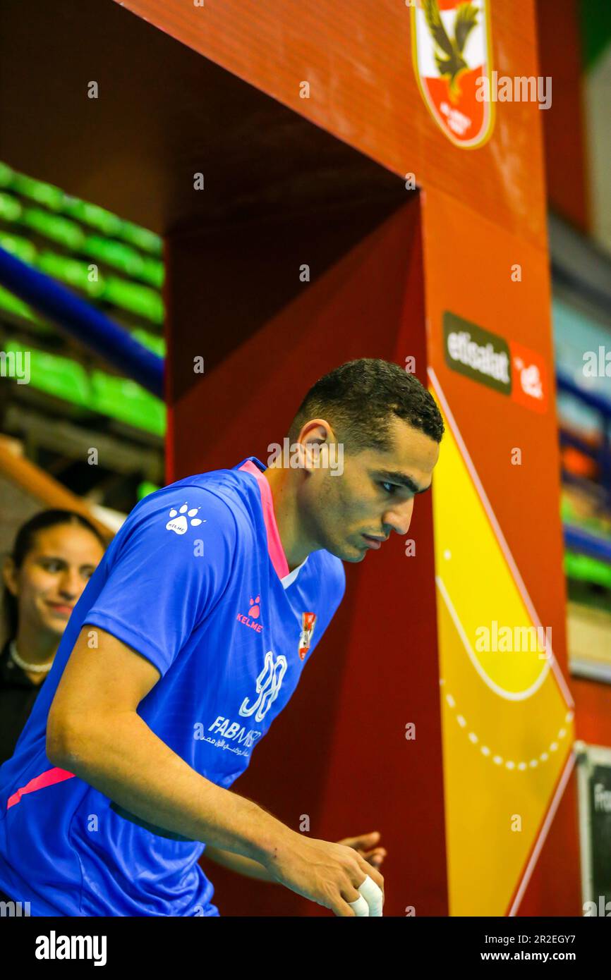 Das 2023. Spiel des afrikanischen Handballverbands der Männer zwischen Al Ahly und JSK, Kinshasa in Kairo, Ägypten. Stockfoto