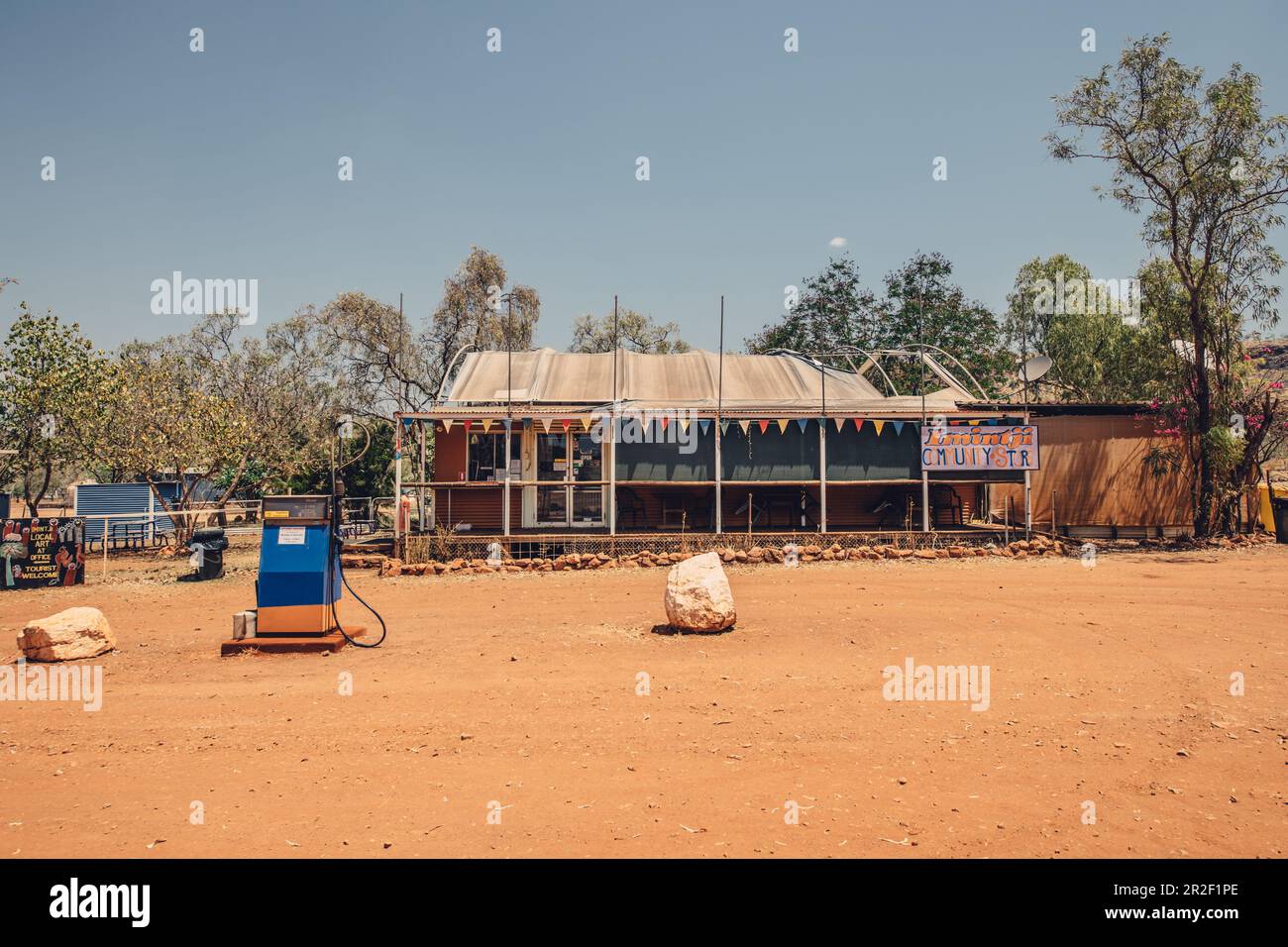Roadhouse in der Kimberley-Region in Westaustralien, Australien, Ozeanien; Stockfoto