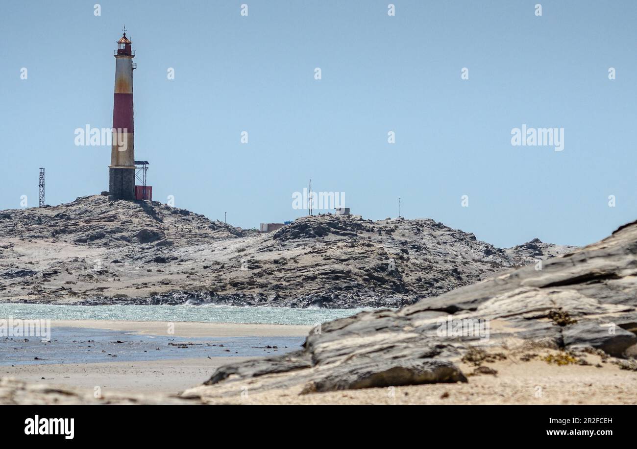 Leuchtturm in Diaz Point, Luederitz, Namibia Stockfoto