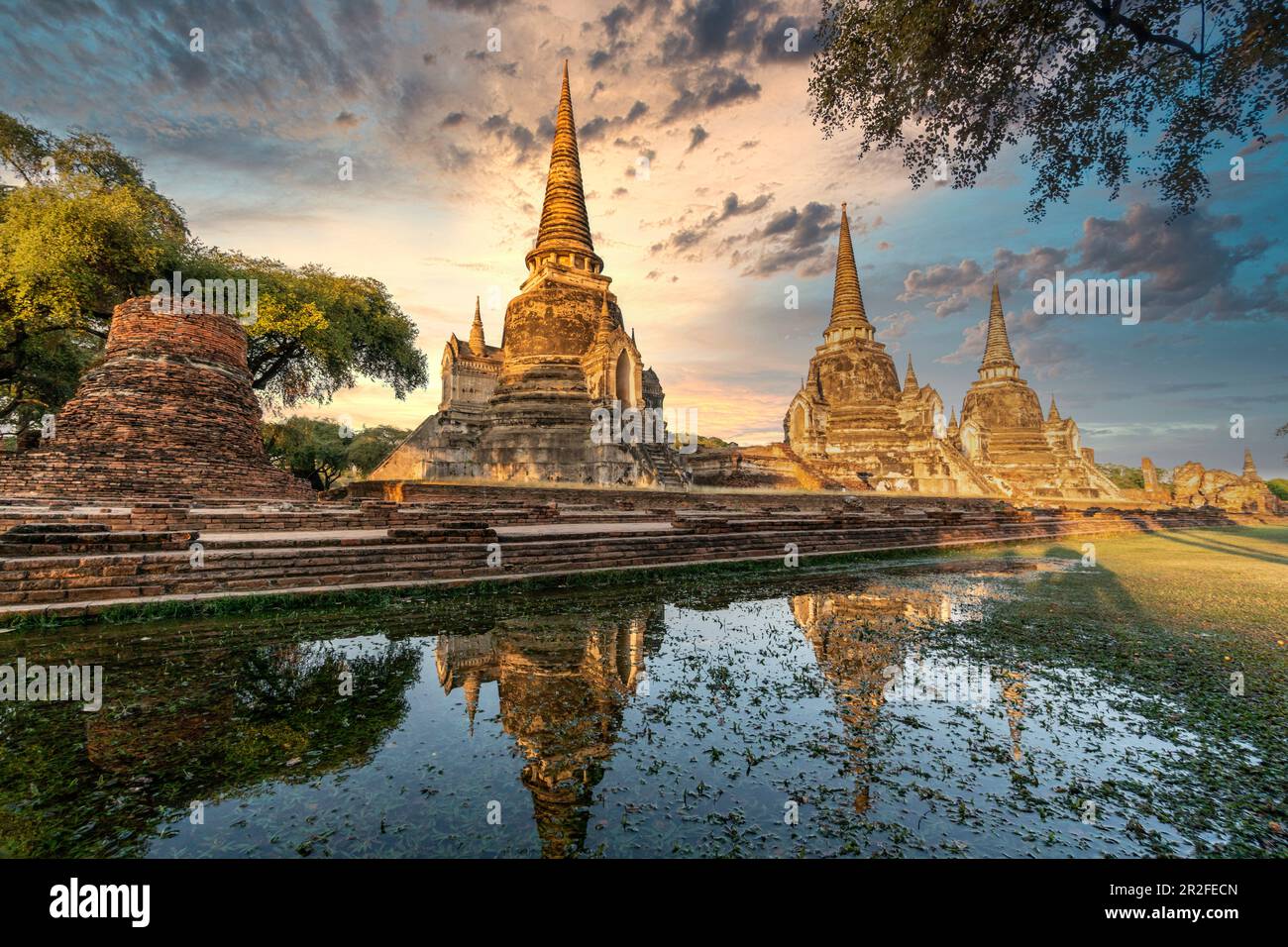 Wat Phra Sri Sanphet Ayutthaya Historical Park, Königspalast, UNESCO-Weltkulturerbe, Ayutthaya, Thailand, Stockfoto
