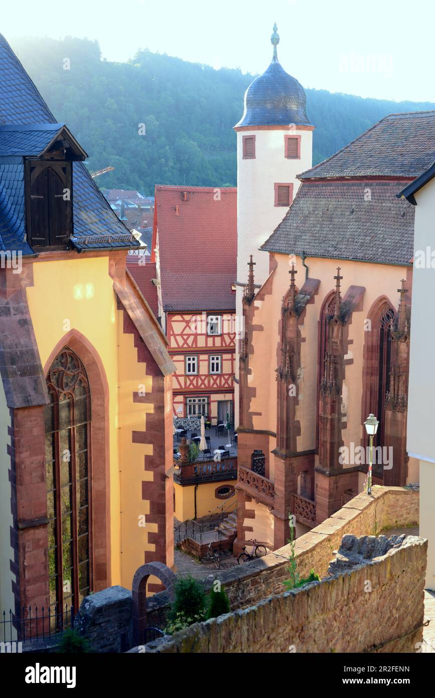 In der Universitätskirche, Wertheim am Main, Kirchen, Altstadt, Mittelalter, Taubertal, Württemberg, Deutschland Stockfoto