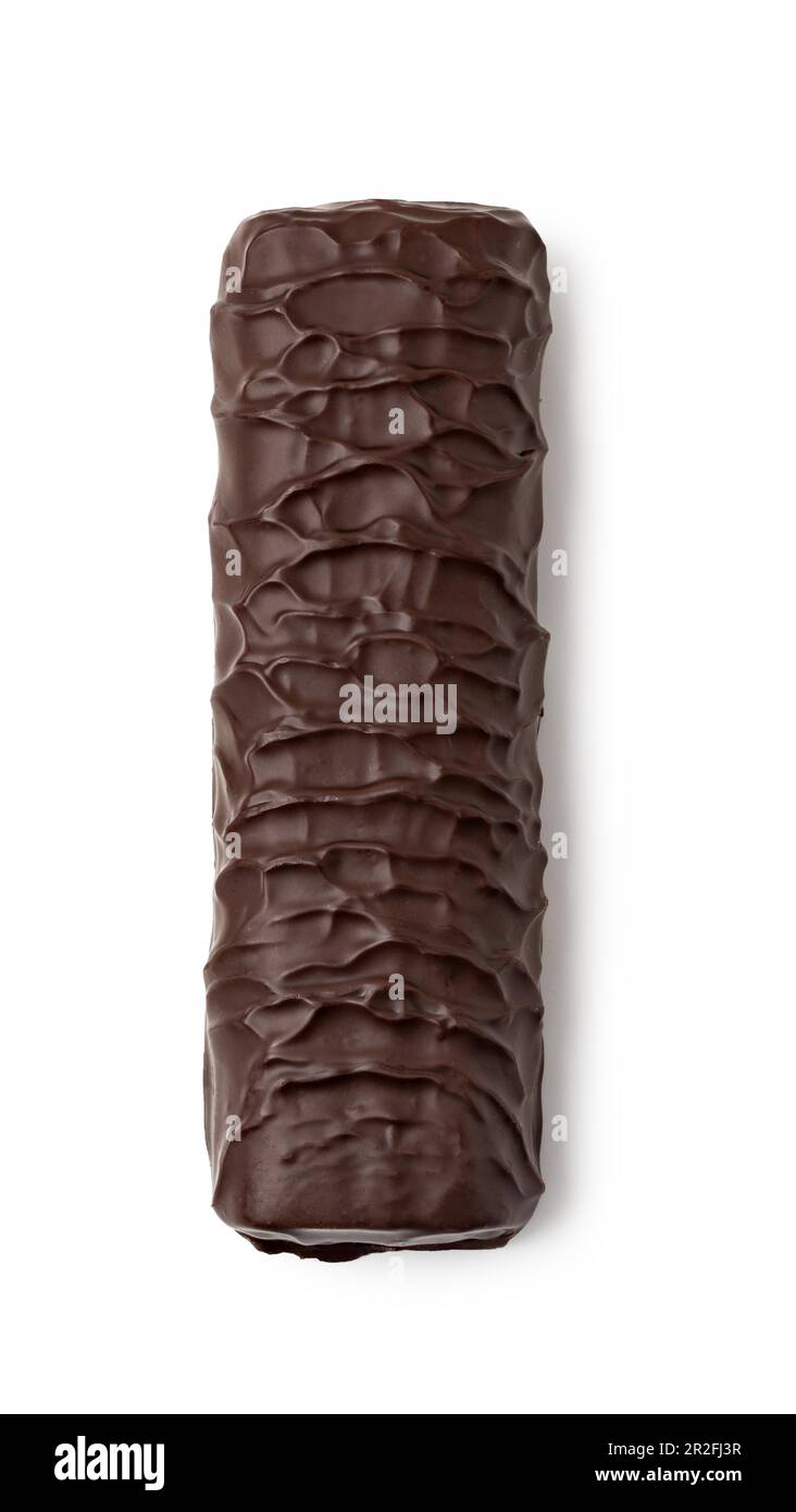 Nahaufnahme der Schokoladenriegel auf Weiß isoliert Stockfoto