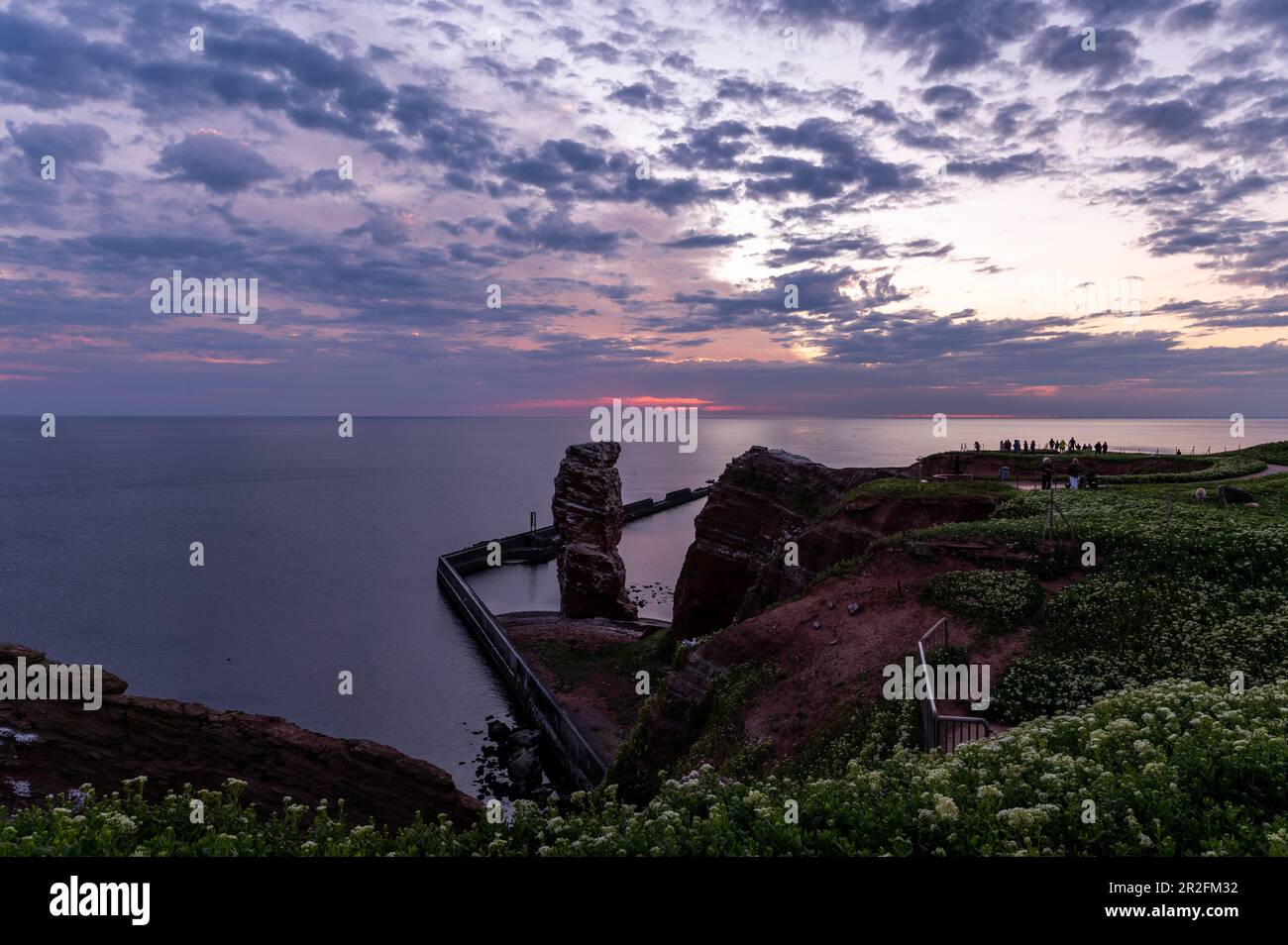 Abendstimmung auf der Long Anna auf Helgoland, Nordsee, Schleswig-Holstein Stockfoto