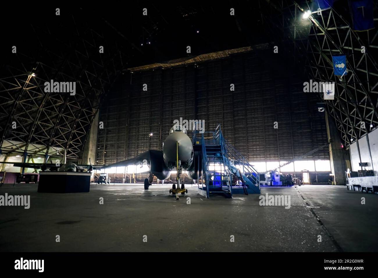 Grumman F14 Tomcat im Luftschiff Hangar Tillamook ODER Stockfoto