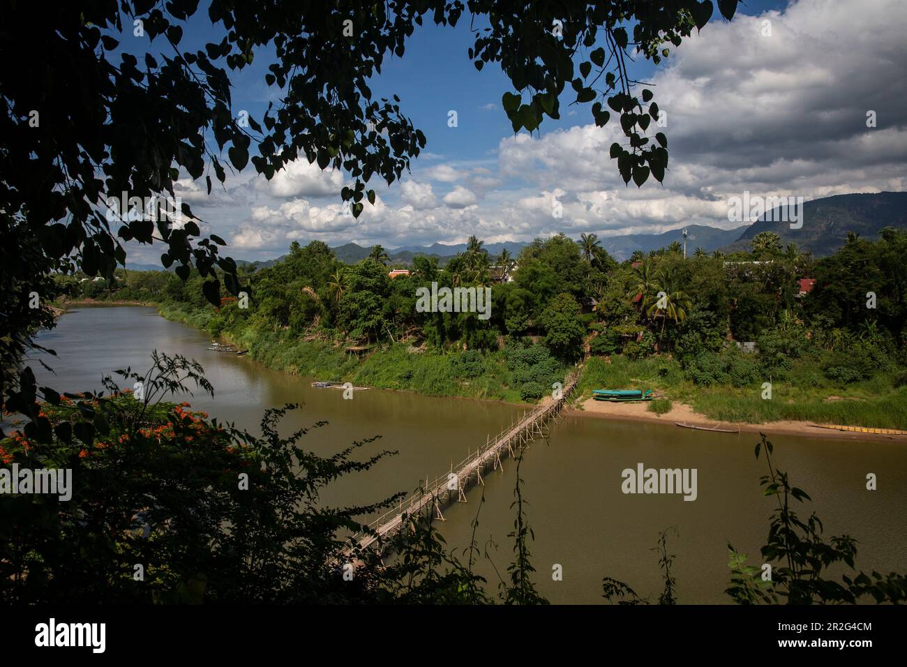 Mekong Bank in Luang Prabang, Laos, Asien Stockfoto
