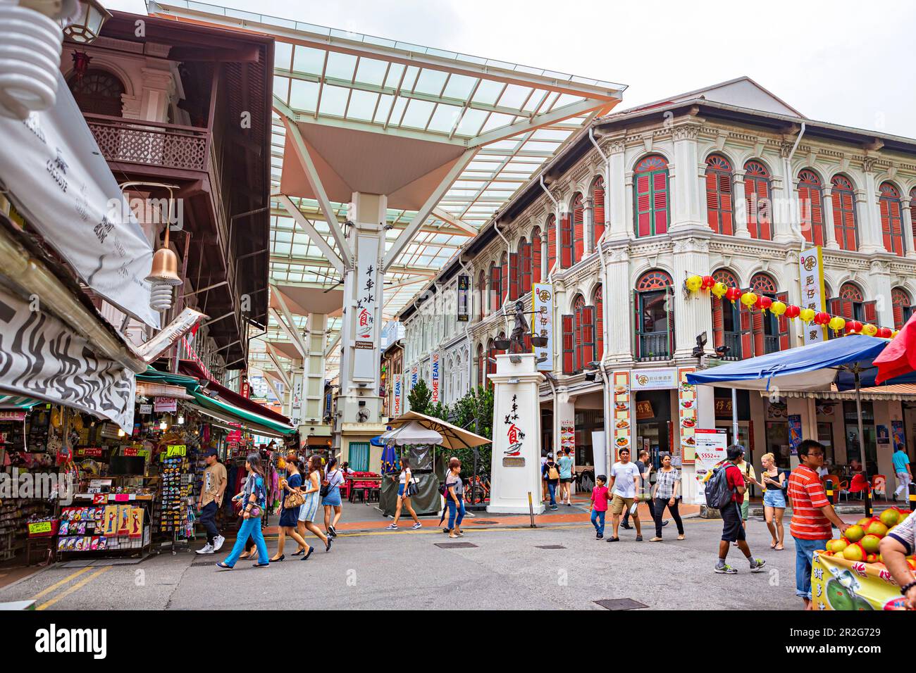 Food Street in Chinatown, Singapur Stockfoto