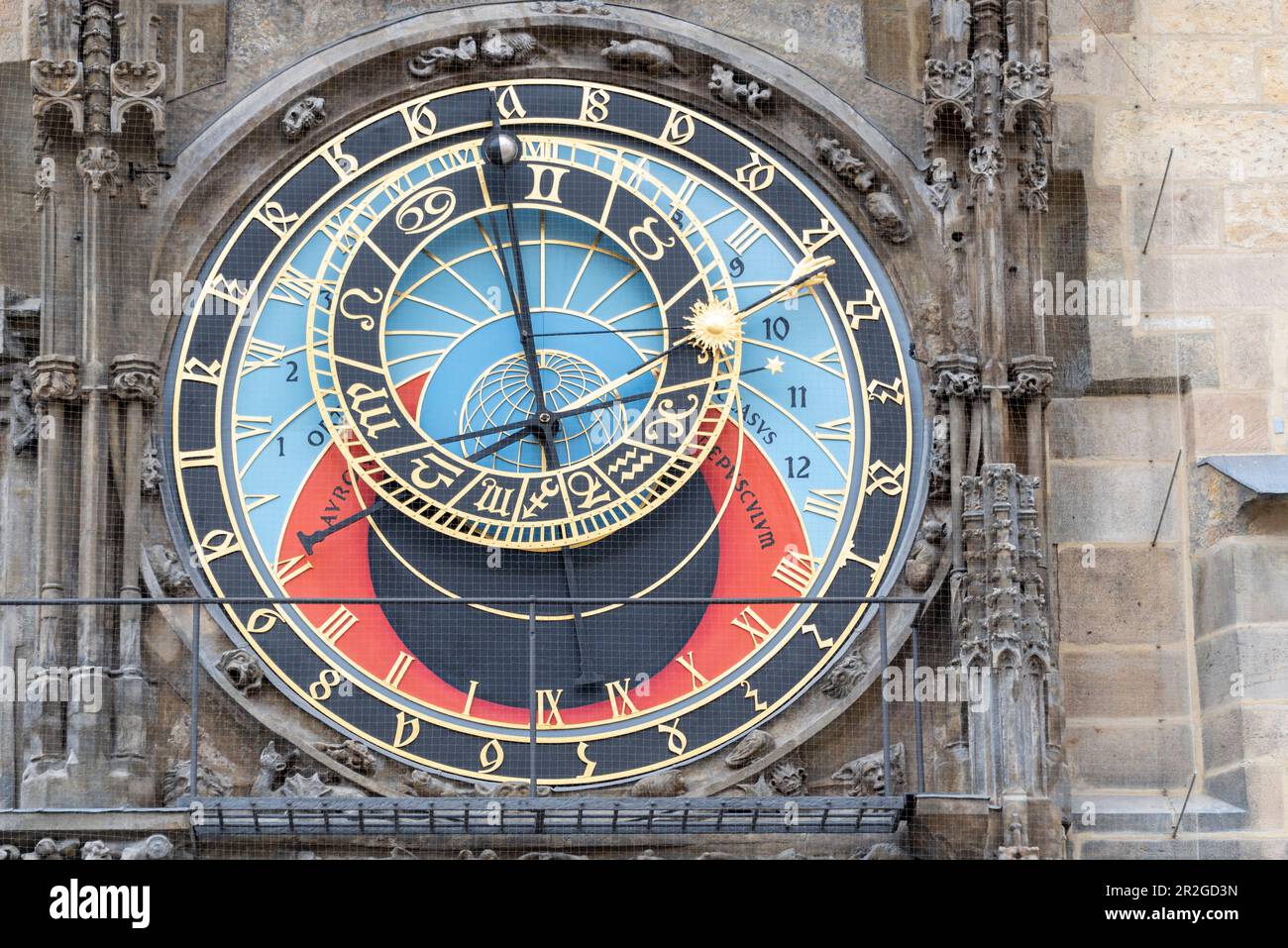 Astronomische Uhr, Altes Rauthaus, Altstädter Ring, Prag, Tschechische Republik Stockfoto