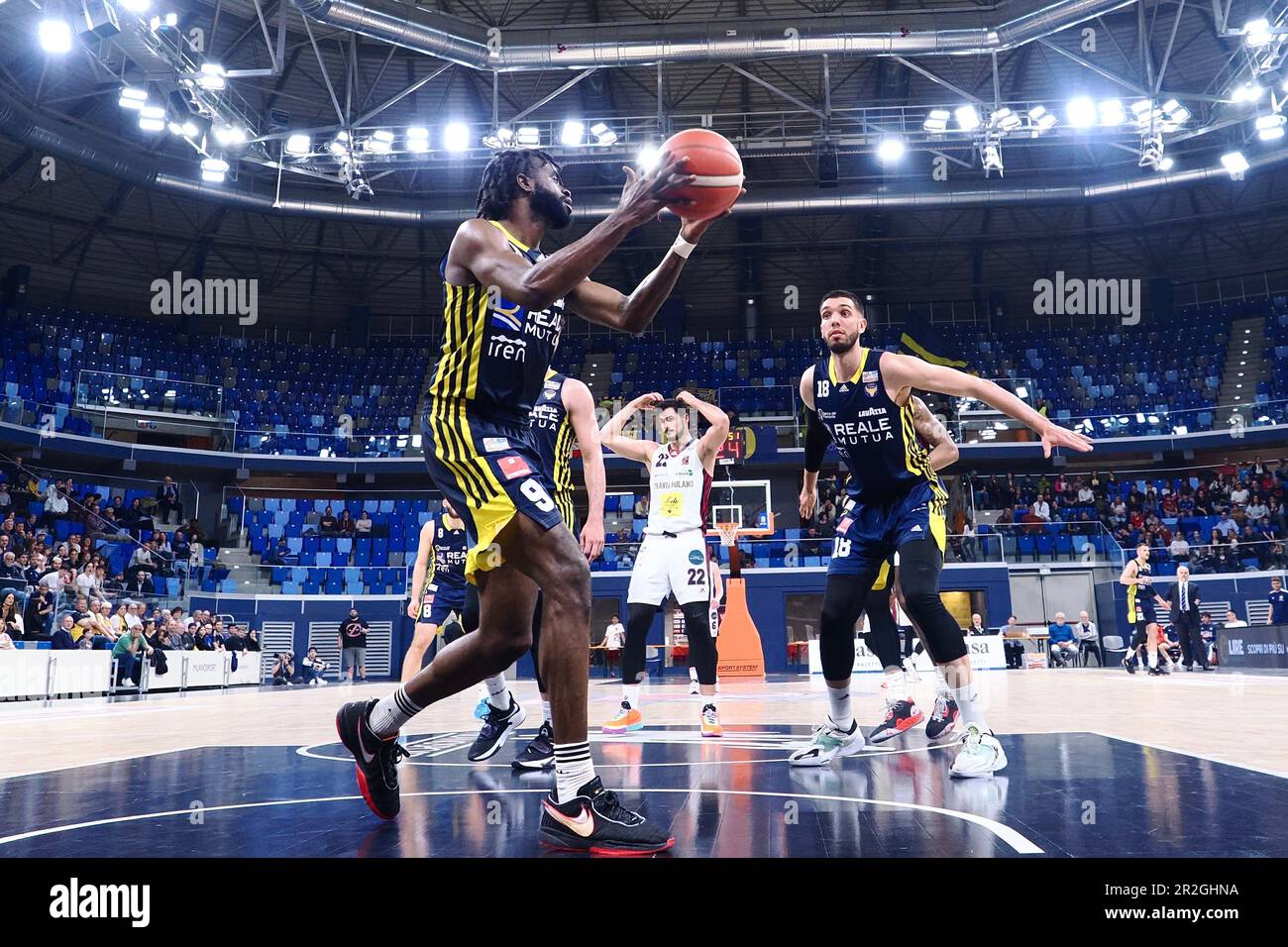 Allianz Cloud, Mailand, Italien, 19. Mai 2023, Ronald Jackson (reale Mutua Torino) während des Playoff-Spiels 3 – Urania Basket vs reale Mutua Basket Torino – Italienischer Basketball Serie A2 Männer Championship Credit: Live Media Publishing Group/Alamy Live News Stockfoto