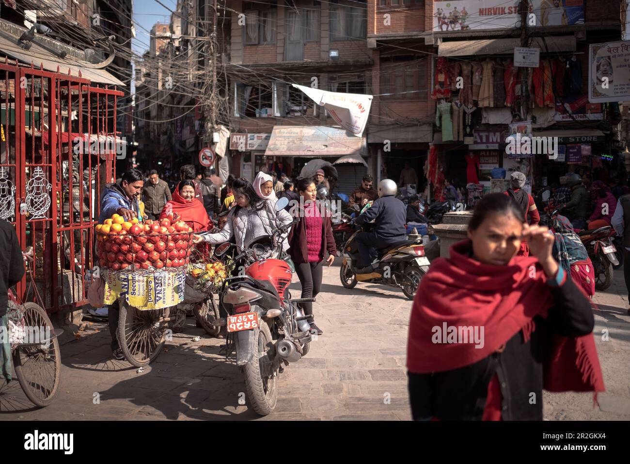 Straßenmarkt in Kathmandu, Nepal, Himalaya, Asien Stockfoto