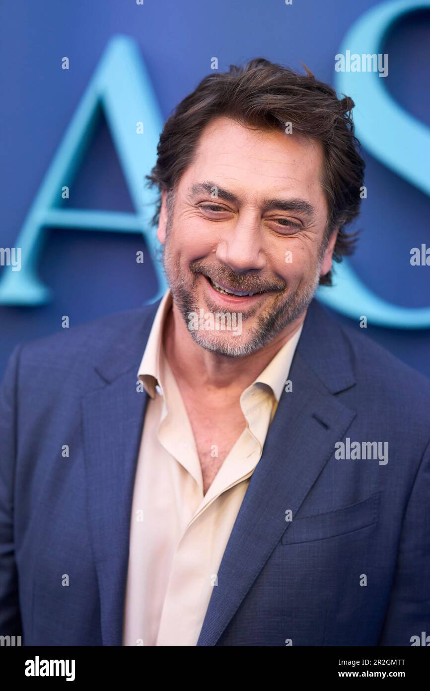 Madrid. Spanien. 20230519 besucht Javier Bardem am 19. Mai 2023 in Madrid, Spanien, die Premiere der kleinen Meerjungfrau bei Callao City Lights Stockfoto