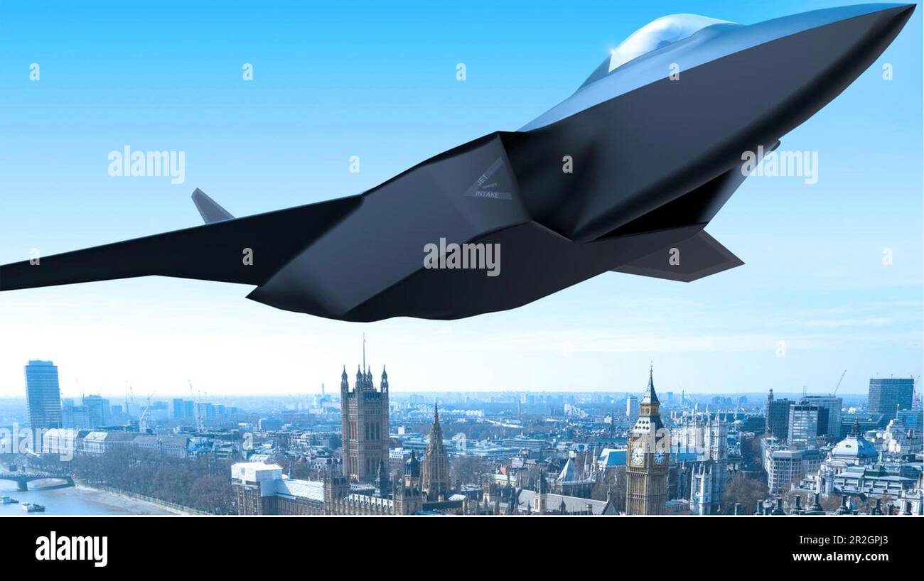 TEMPEST Artist's Impression des BAE Systems RAF-Flugzeugs im Entwicklungsstadium 2023. Foto: BAE Stockfoto