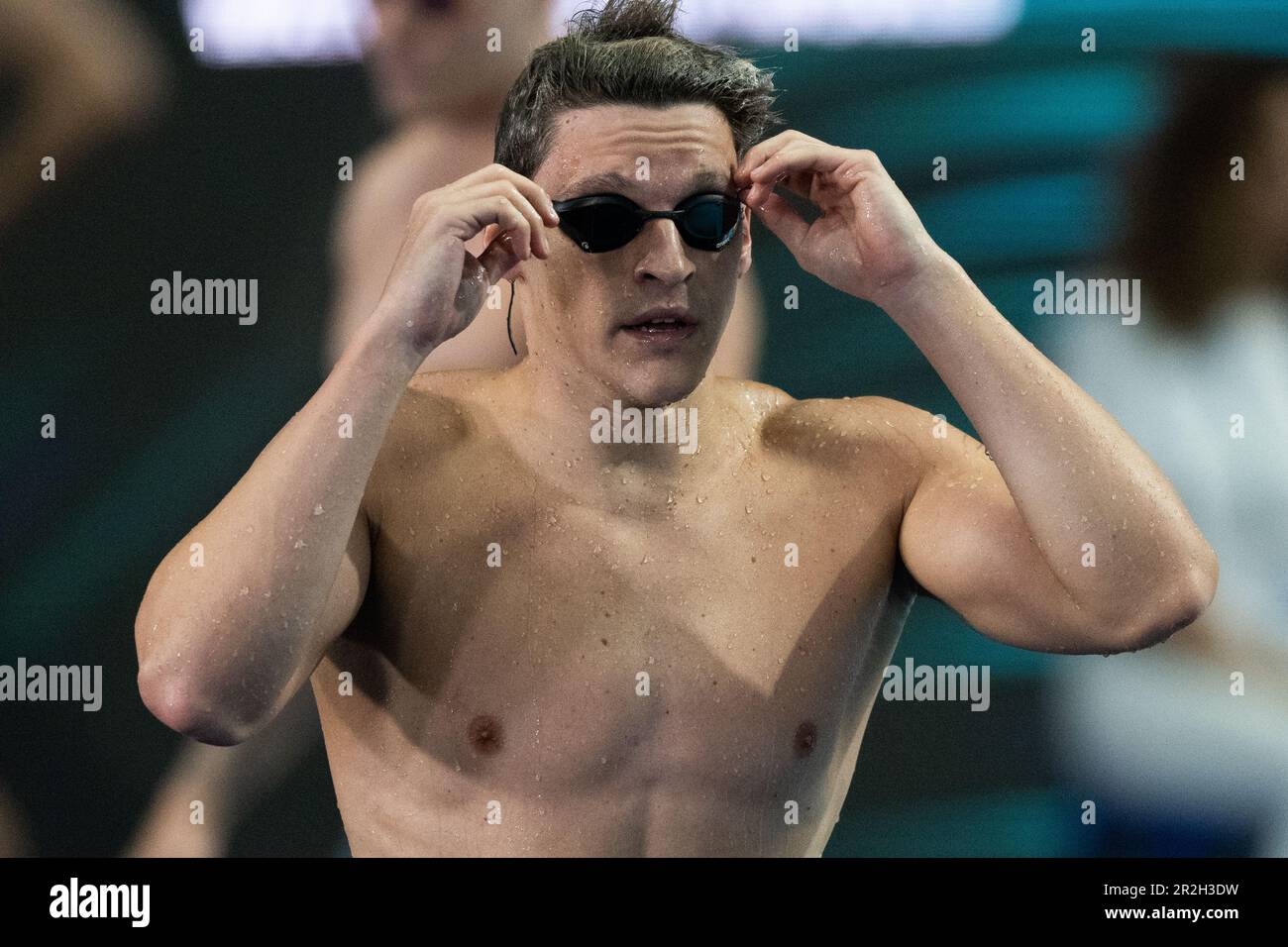 Velimir Stjepanovic (SRB) während der FINA-Weltmeisterschaft 19. in Budapest 2022, Schwimmveranstaltung am 19. Juni 2022 in Budapest, Ungarn Stockfoto