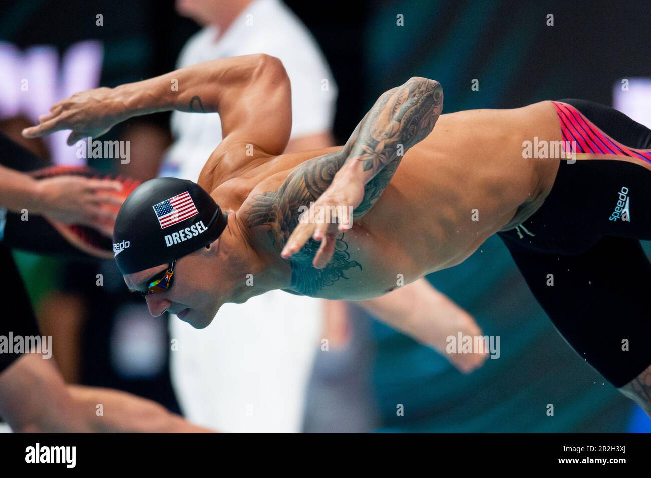 Caeleb Dressel (USA) während der FINA-Weltmeisterschaft 19. in Budapest 2022, Schwimmveranstaltung am 19. Juni 2022 in Budapest, Ungarn Stockfoto