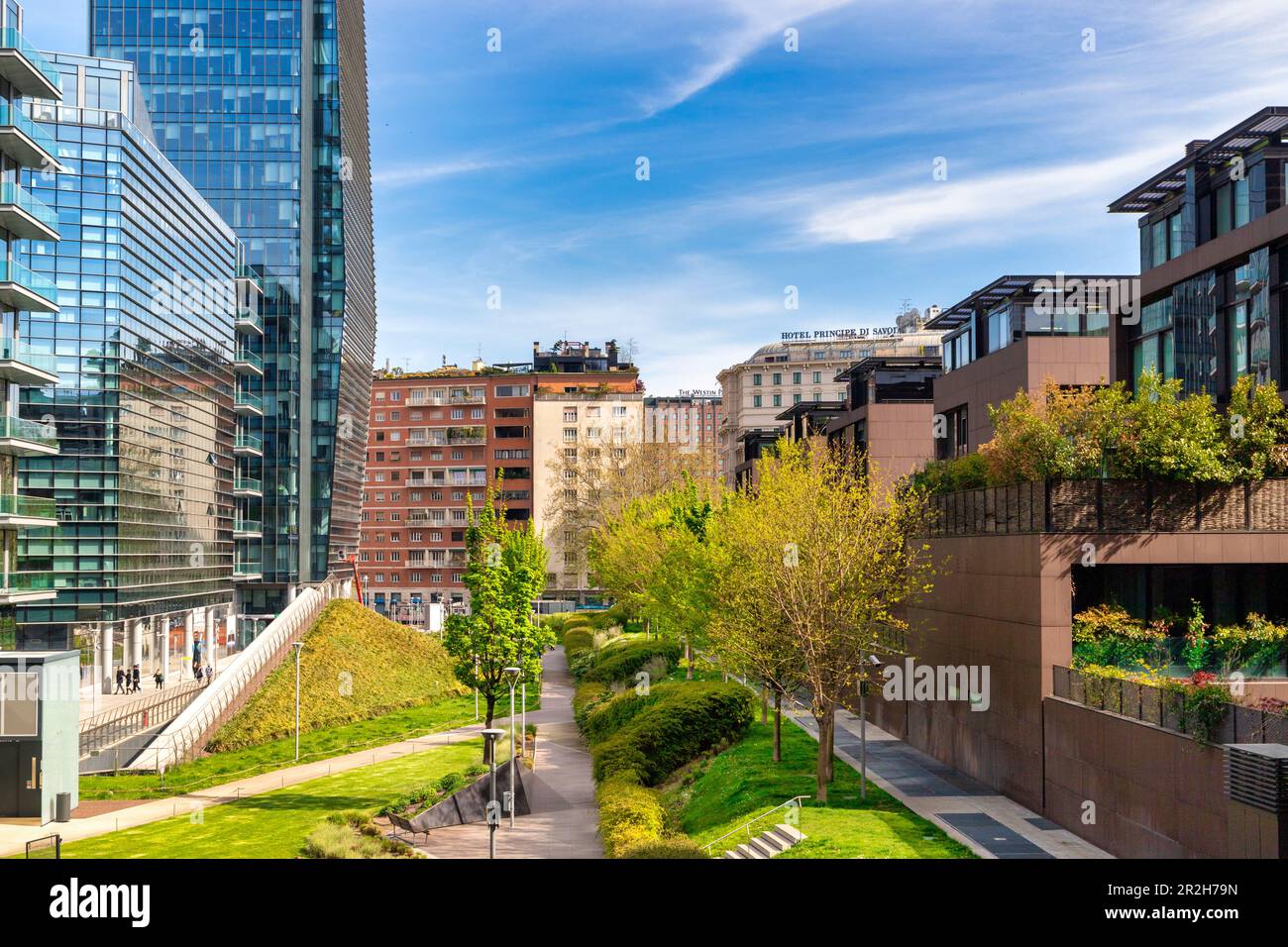 Wolkenkratzer und Garten Viertel Porta Nuova Varesine (2009-2015), Mailand, Lombardei, Italien Stockfoto