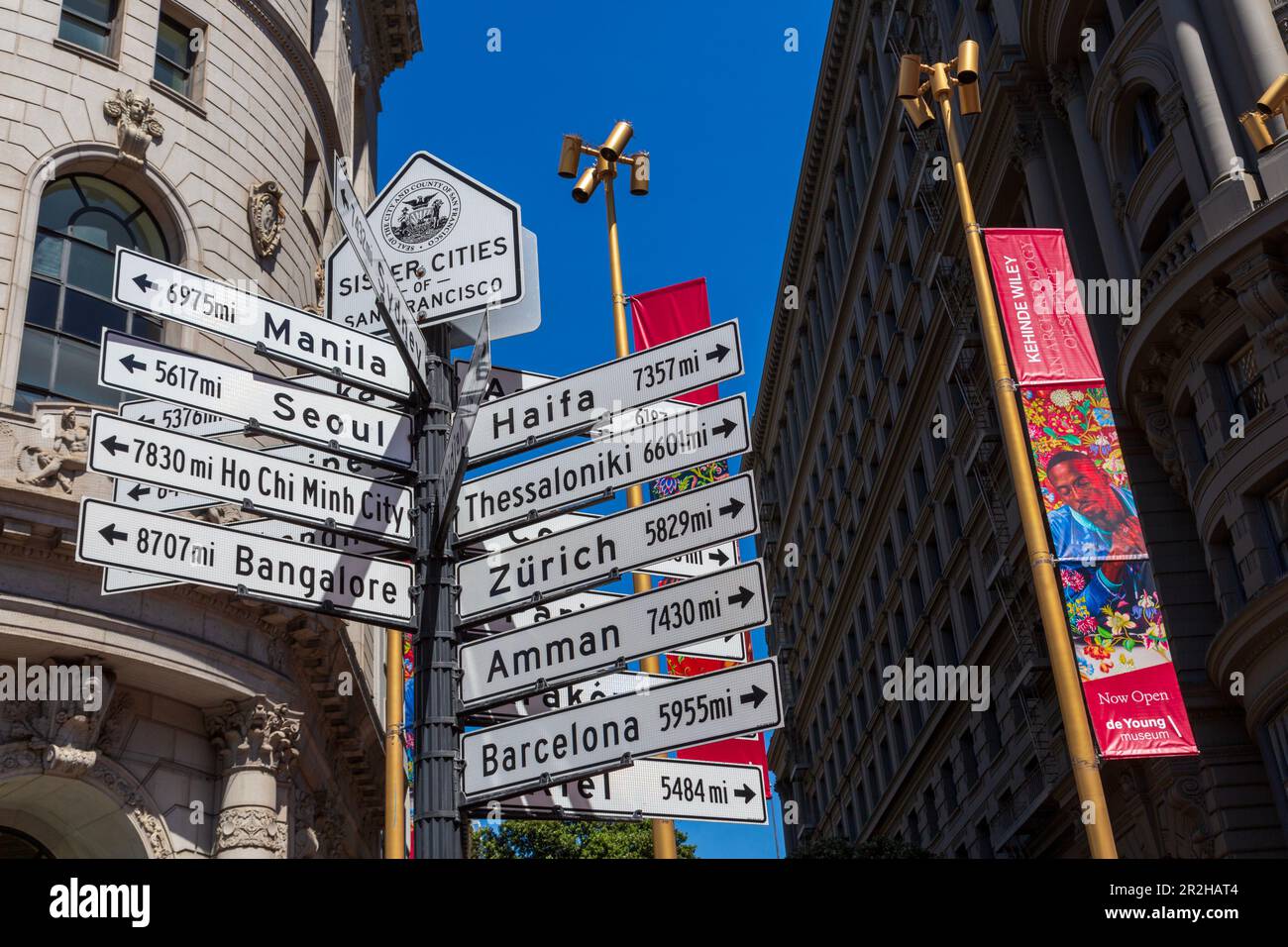 Schwesterstadt auf der Market Street, San Francisco, Kalifornien, USA Stockfoto