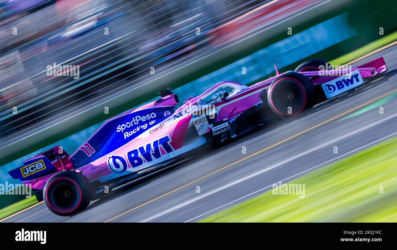 Sergio Perez, Racing Point RP19, 2019 Formel Australian Grand Prix Stockfoto