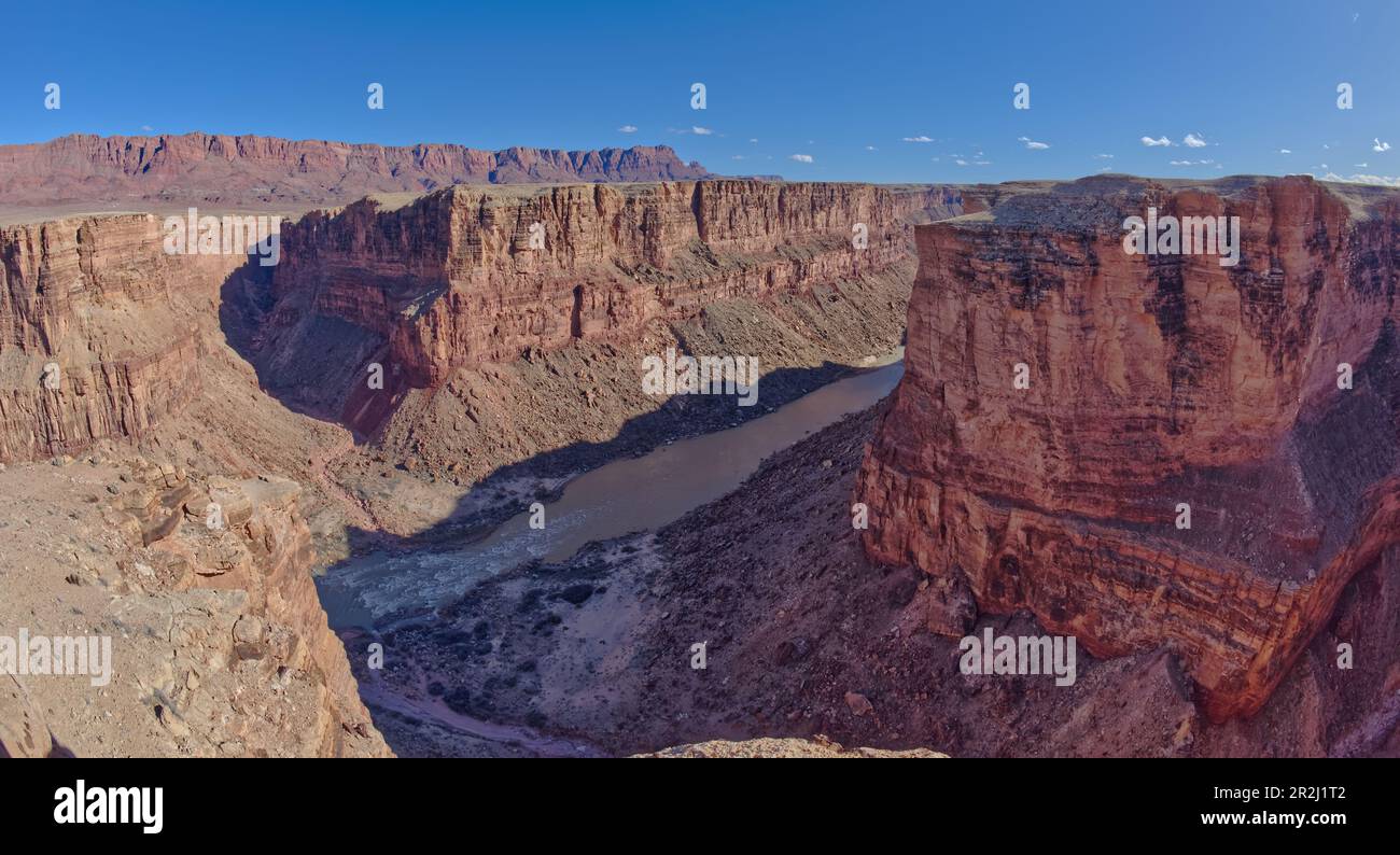 Der Zusammenfluss von Badger Canyon und Colorado River in Marble Canyon, Arizona, USA, Nordamerika Stockfoto