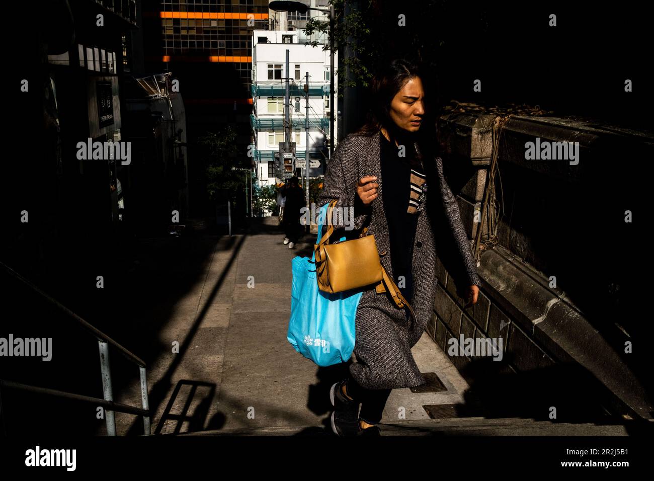 Illustration des Alltags in Hongkong Stockfoto