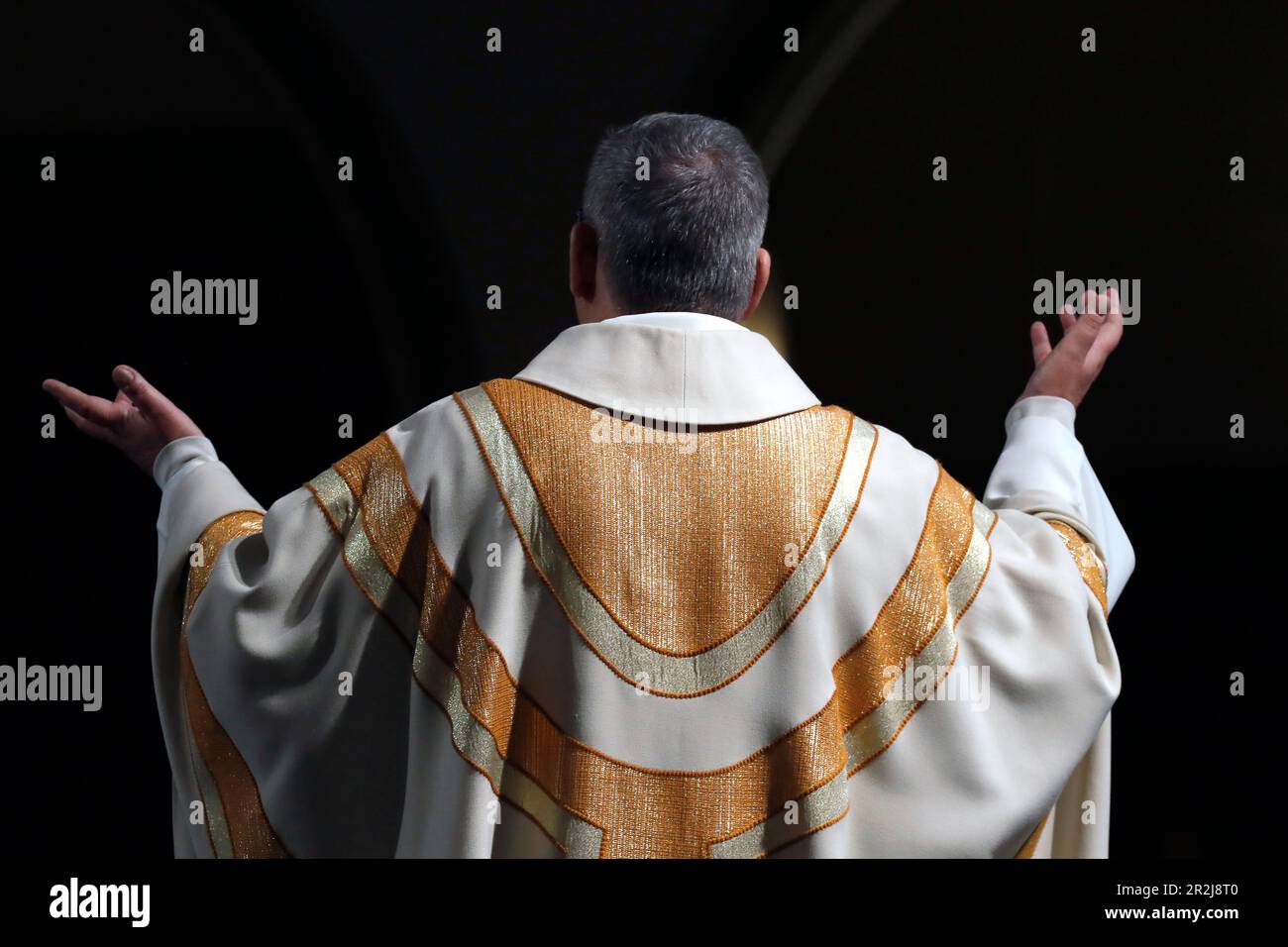 St. Joseph-Kirche, katholische Messe, Liturgie des Wortes, Genf, Schweiz, Europa Stockfoto