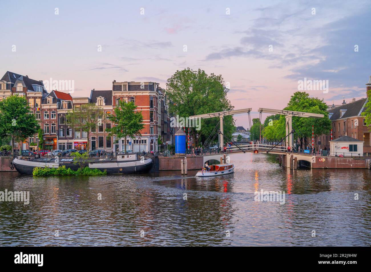 Walter Süskindbrug auf der Amstel, Amsterdam, Benelux, Benelux-Länder, Nordholland, Noord-Holland, Niederlande Stockfoto