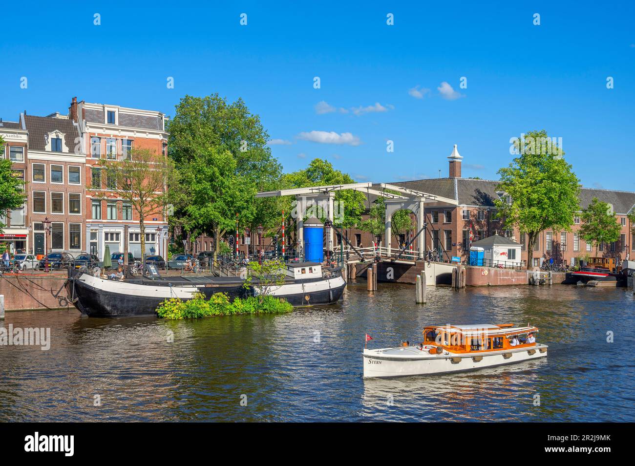 Walter Süskindbrug auf der Amstel, Amsterdam, Benelux, Benelux-Länder, Nordholland, Noord-Holland, Niederlande Stockfoto