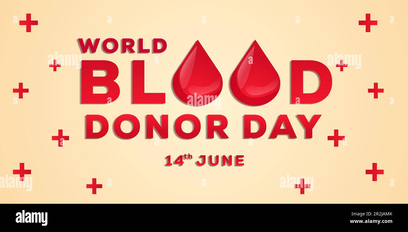 Horizontales Banner Weltblutspendertag Illustration Stock Vektor