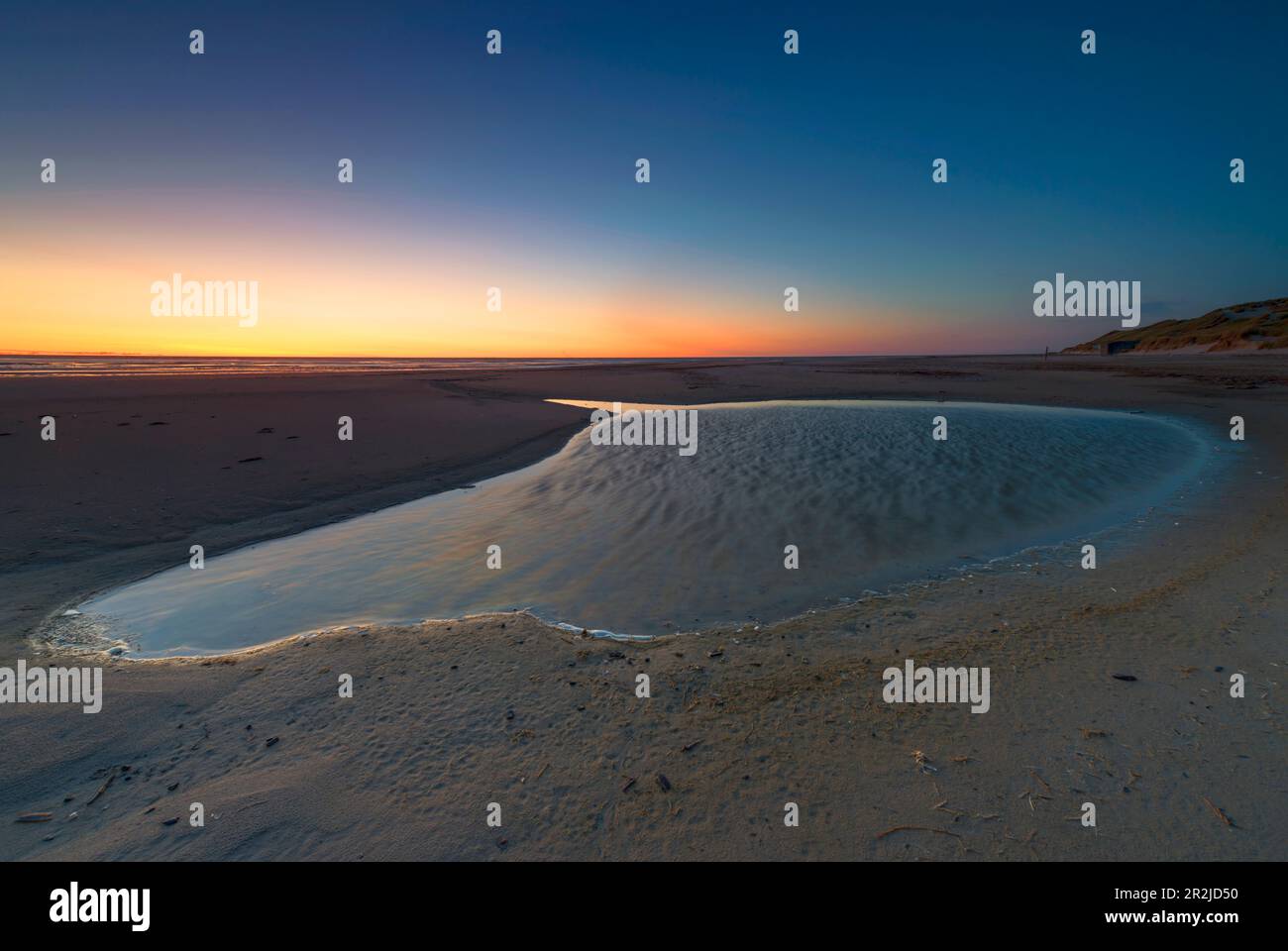 An der dänischen Nordseeküste in der Nähe von Blåvand. Stockfoto