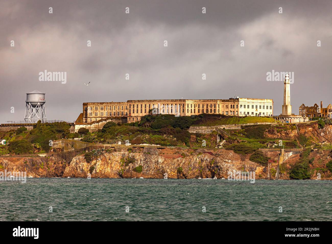 Das ehemalige Gefängnis auf Alcatraz Island, San Francisco, Kalifornien, Vereinigte Staaten von Amerika, USA Stockfoto