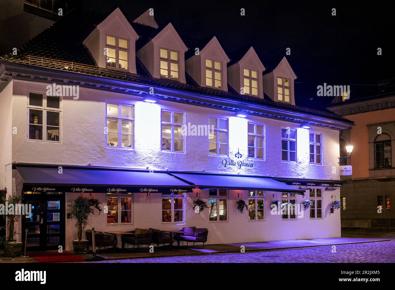 Abendstimmung in der Altstadt, Bergen, UNESCO-Weltkulturerbe, Hordaland, Norwegen, Europa Stockfoto