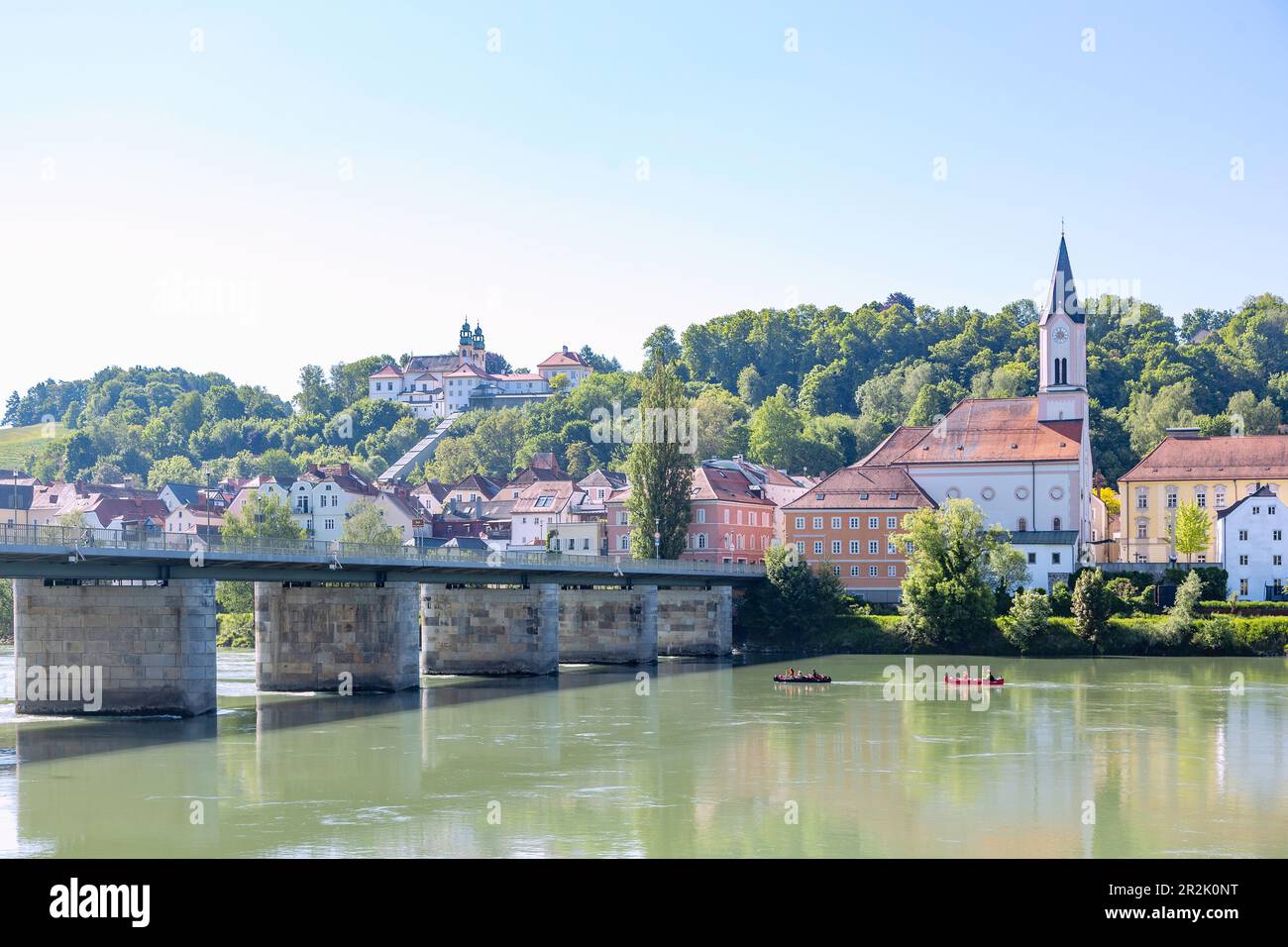 Passau; Innstadt, Kloster Mariahilf, St. Gertraud, Marienbrücke Stockfoto