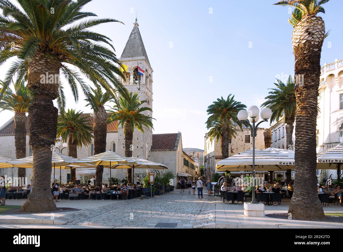 Trogir; Obala Bana, Kula Sveti Nikola Stockfoto