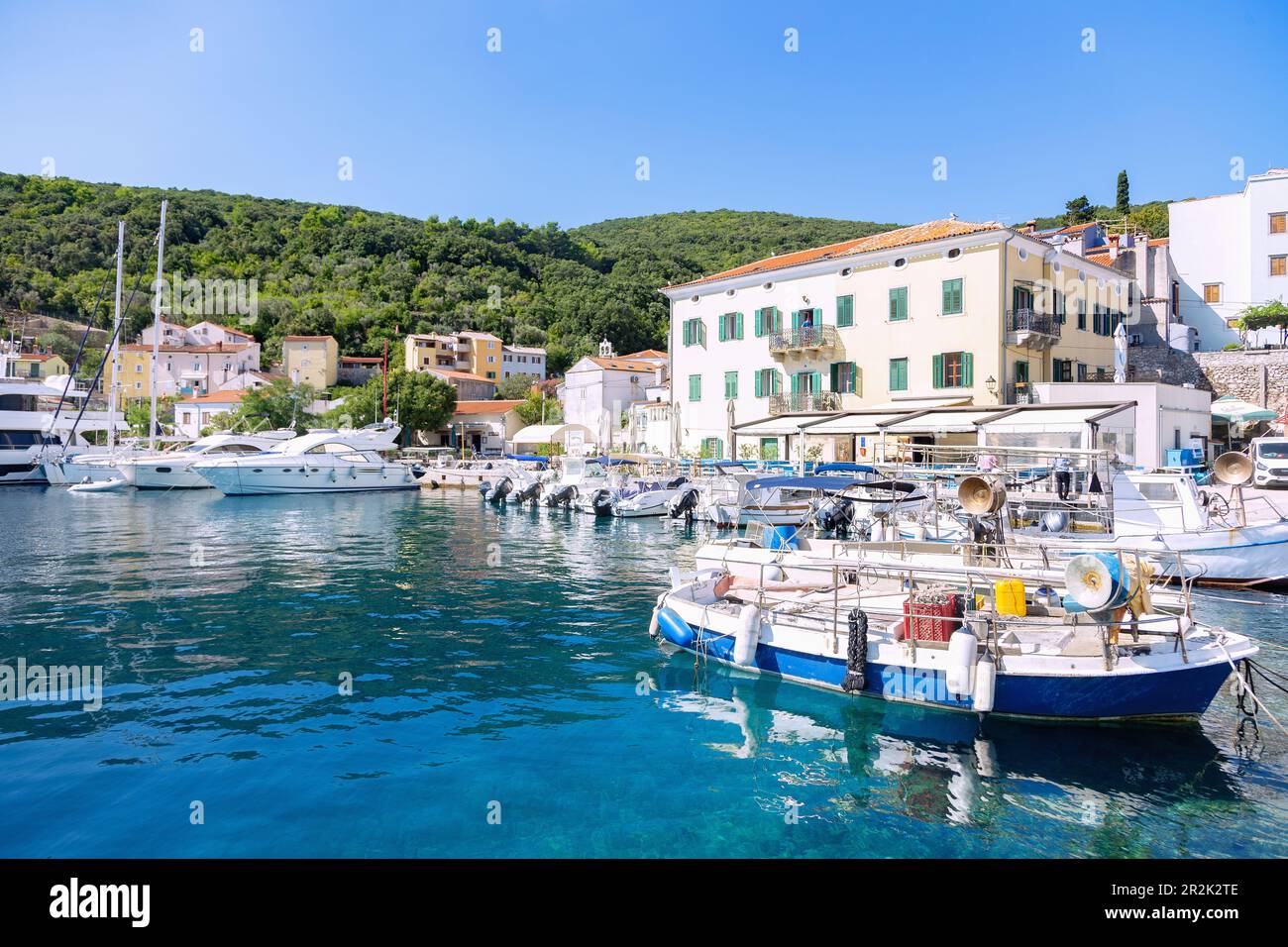 Wert; Insel Cres; Hafen Stockfoto