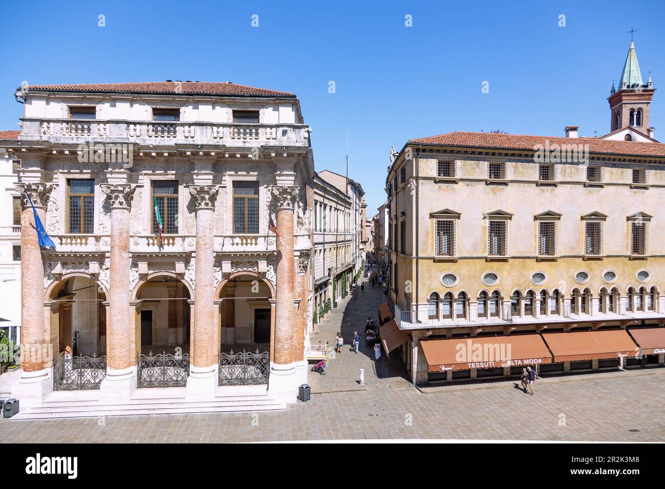 Vicenza; Piazza dei Signori; Loggia del Capitano, Palazzo Monte di Pieta Stockfoto