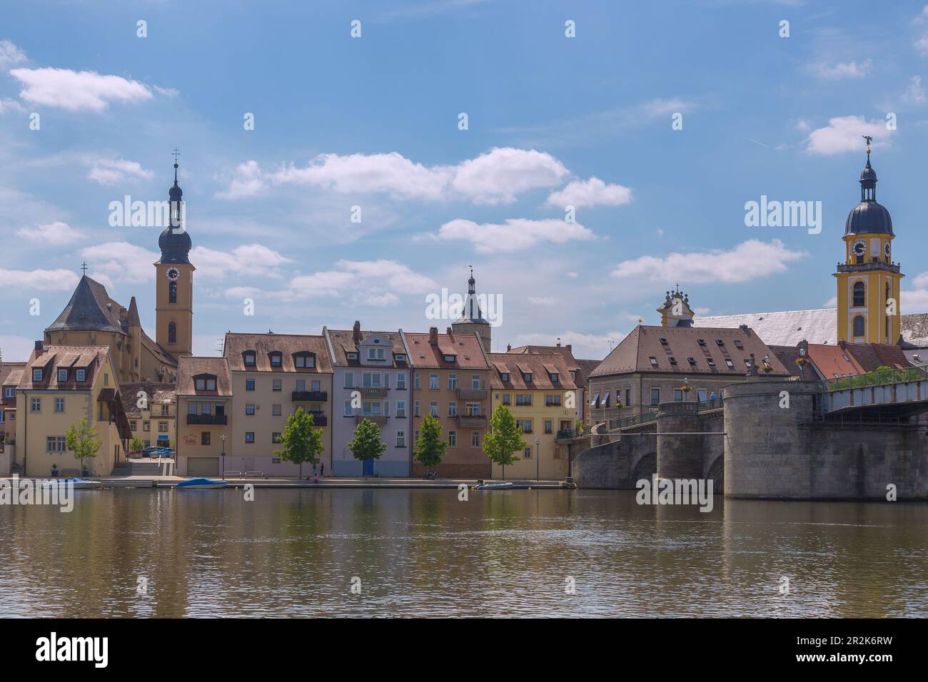 Kitzingen, Alte Hauptbrücke, Pippins Brücke Stockfoto