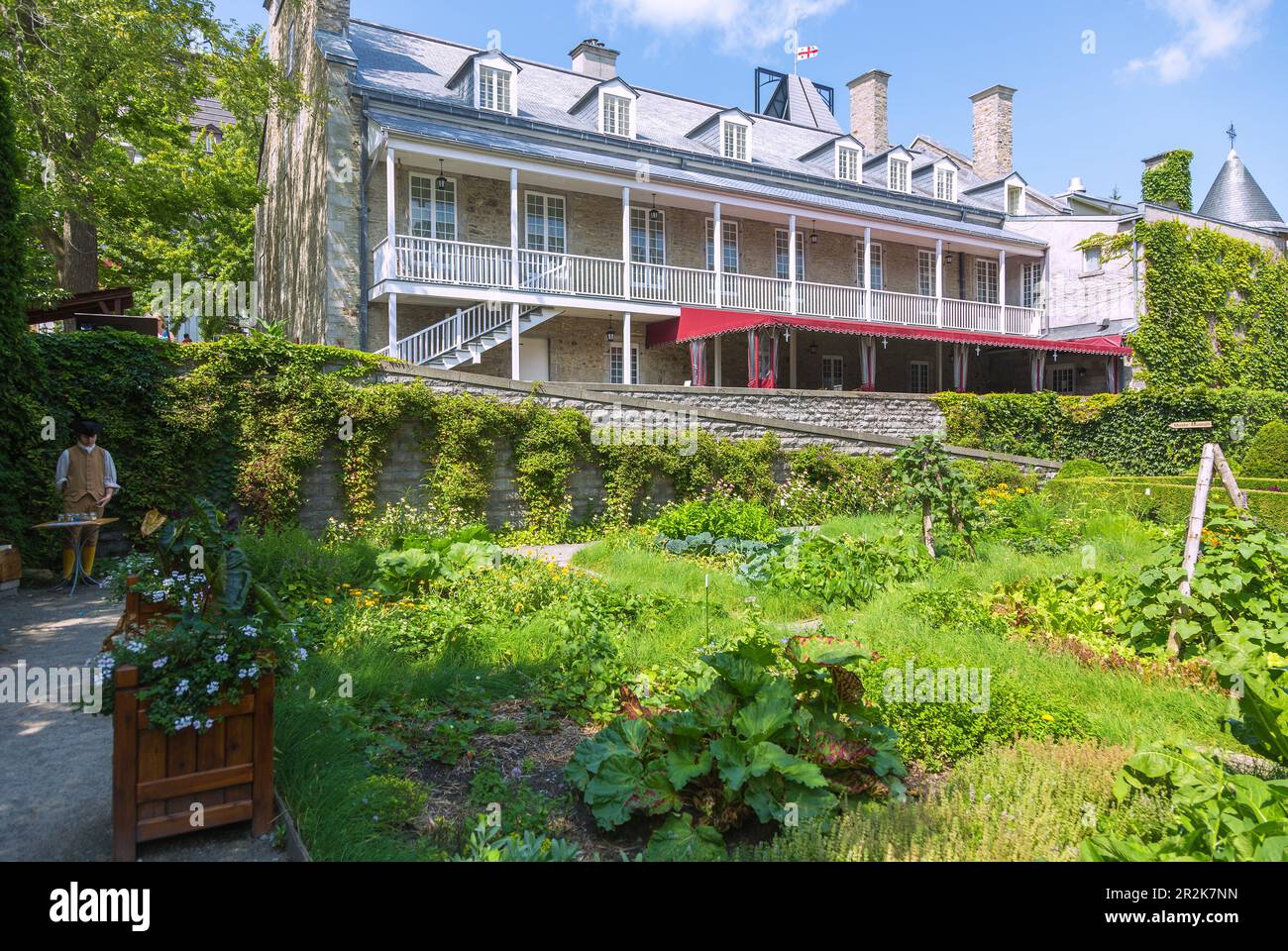 Montreal; Château Ramezay - Musée et site historique de Montréal, Küchengarten Stockfoto