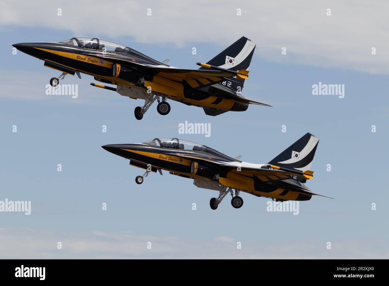 Black Eagles Formation startet bei Avalon Airshow Stockfoto