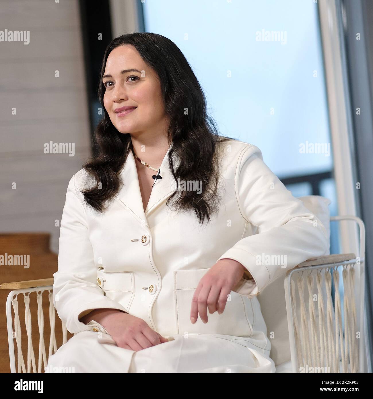 Cannes, Frankreich. 20. Mai 2023. Lily Gladstone fotografierte während der Fotokonferenz für Kering Women in Motion Talk mit Lily Gladstone im Rahmen des Cannes International Film Festival 76. im Palais des Festivals in Cannes, Frankreich Picture von Julie Edwards/Alamy Live News Stockfoto