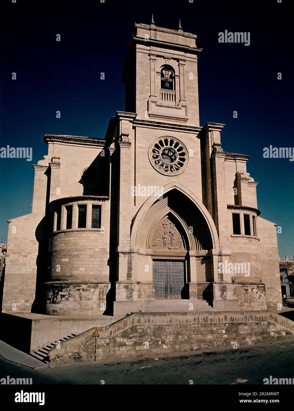 FACHADA S XVI - FOTO AÑOS 60. Ort: CATEDRAL. ALBACETE. SPANIEN. Stockfoto