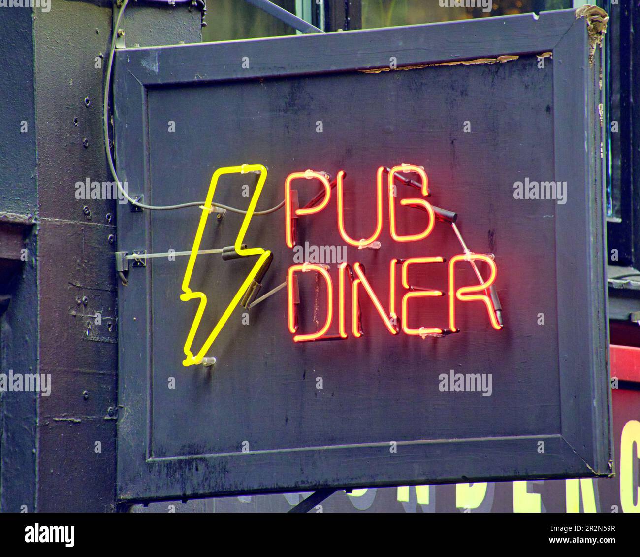 thundercats Pub Diner Schild Stockfoto