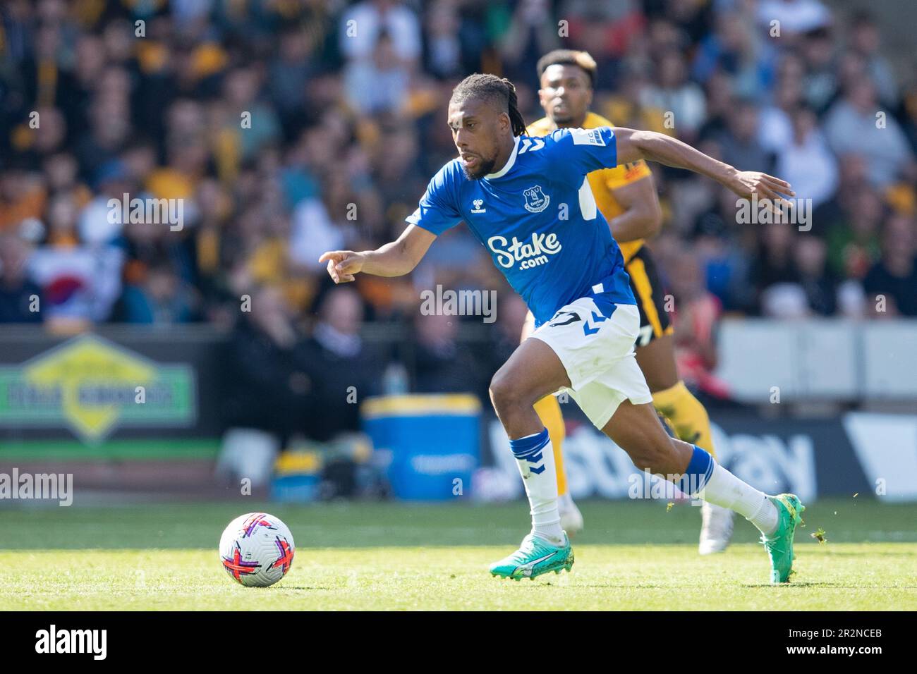 Alex Iwobi von Everton während des Premier League-Spiels zwischen Wolverhampton Wanderers und Everton in Molineux, Wolverhampton, am Samstag, den 20. Mai 2023. (Foto: Gustavo Pantano | MI News) Guthaben: MI News & Sport /Alamy Live News Stockfoto