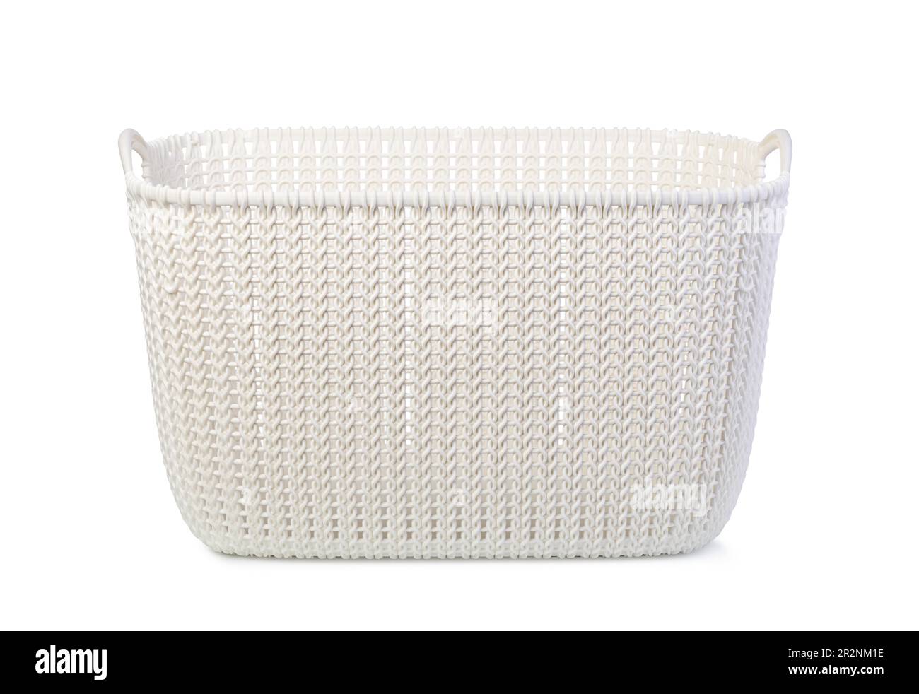 Die Lagerung von Kunststoffen Warenkorb auf weißen backgroun Stockfoto