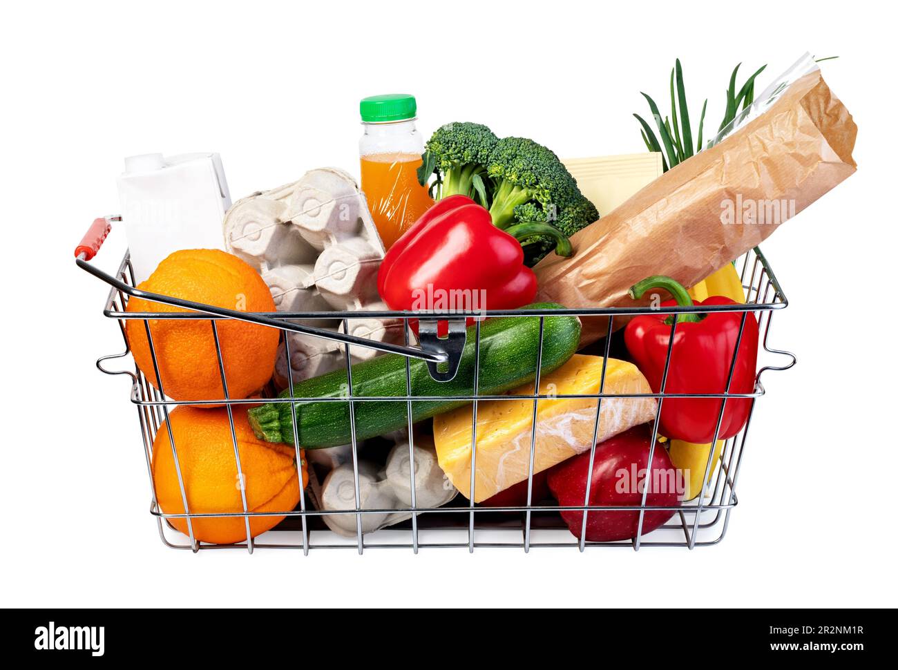 Metall Ablagekorb auf weißem backgroun Stockfoto