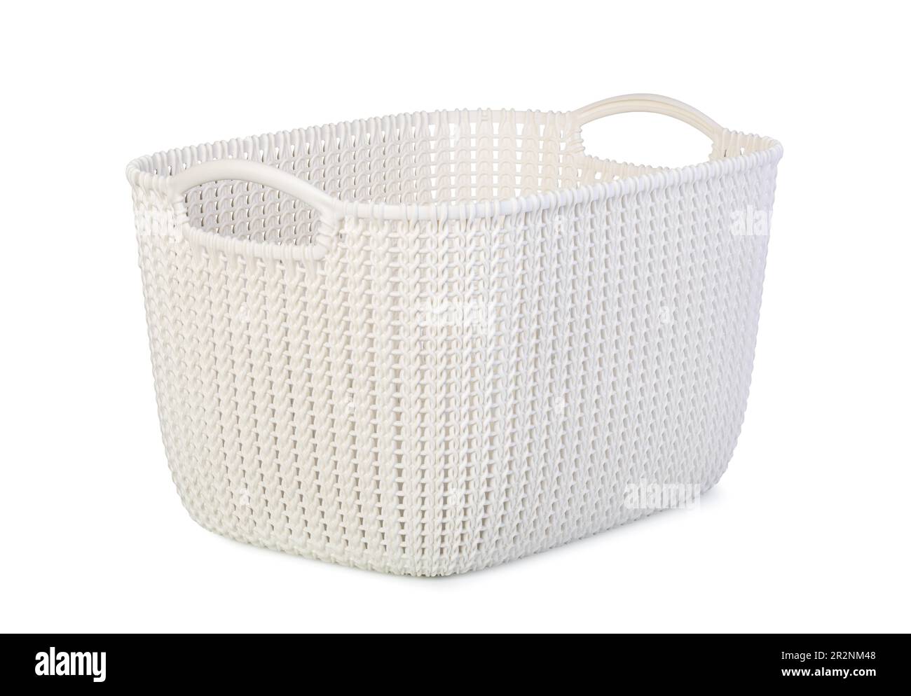Die Lagerung von Kunststoffen Warenkorb auf weißen backgroun Stockfoto