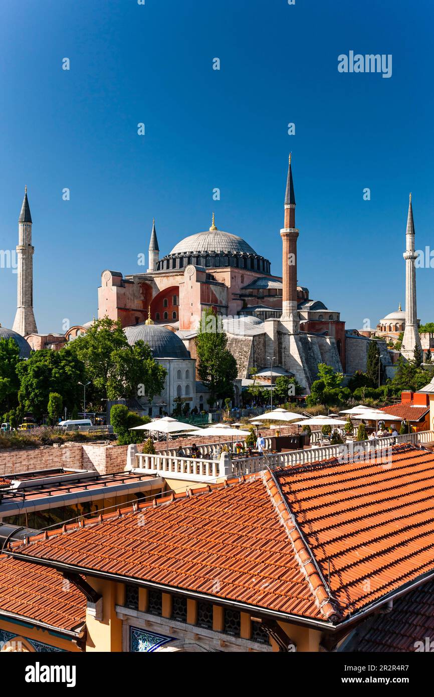 Hagia Sophia (Aya sofia), Sultan Ahmet Gegend, historische Gegenden von Istanbul, Sultanahmet Platz, Istanbul, Türkei Stockfoto