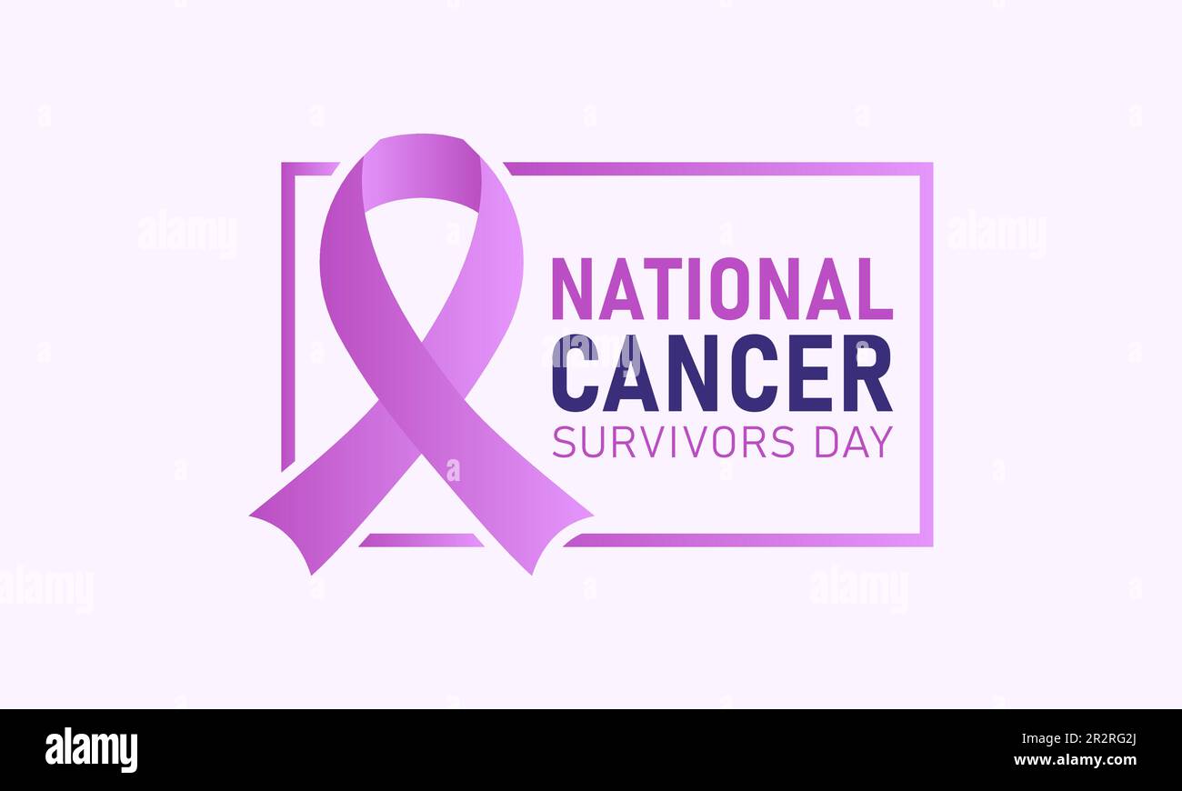 Der nationale Tag der Krebserkrankungen wird jedes Jahr am ersten sonntag im juni beobachtet. Vektorvorlage für Banner, Grußkarte, Poster mit Hintergrund. Vecto Stock Vektor