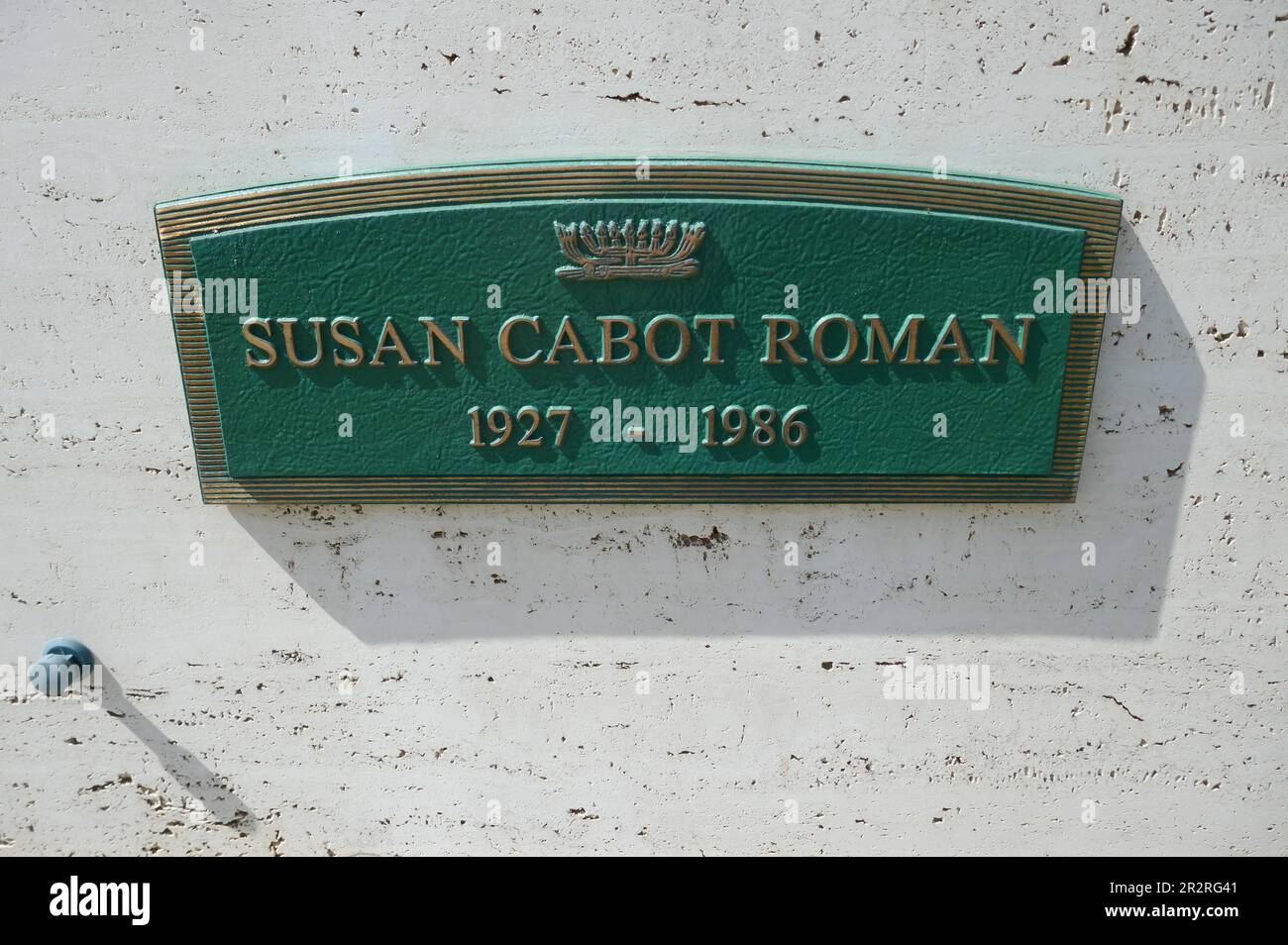 Los Angeles, Kalifornien, USA 18. Mai 2023 Schauspielerin Susan Cabot Grave in Sunland Gardens im Hillside Memorial Park am 18. Mai 2023 in Culver City, Los Angeles, Kalifornien, USA. Foto: Barry King/Alamy Stock Photo Stockfoto